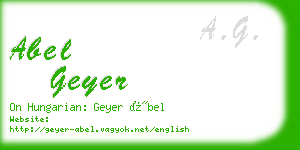 abel geyer business card